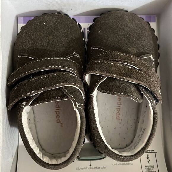 Pediped Originals Ethan Brown softsole shoes 6-12 mo - Picture 3 of 3